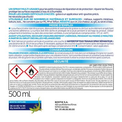 Spray réparateur Bostik Waterstop Tous Travaux 500 ml