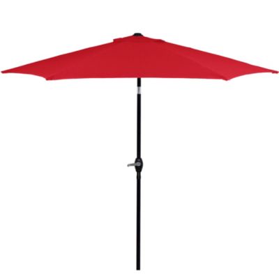 Springos Parasol de jardin, 260 cm, rouge