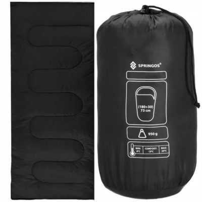 SPRINGOS Sac de couchage SPRINGOS Couverture 73 x 190 cm avec sac de rangement Outdoor pour la randonnée Pique-nique Camping