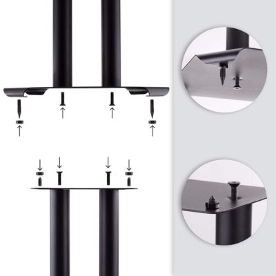 SPS1022-80 Pieds enceintes 80 cm lestables avec du sable Cônes anti vibrations Set de 2 pour hifi stéréo home cinema Duronic