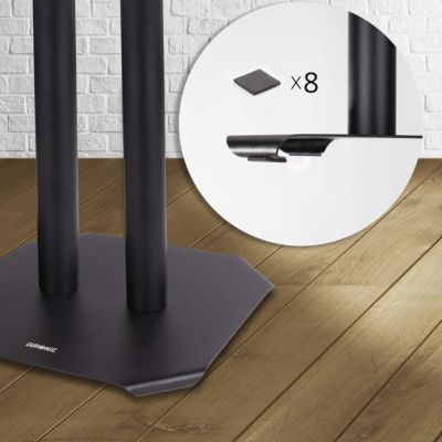 SPS1022-80 Pieds enceintes 80 cm lestables avec du sable Cônes anti vibrations Set de 2 pour hifi stéréo home cinema Duronic