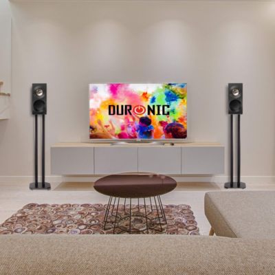 SPS1022-80 Pieds enceintes 80 cm lestables avec du sable Cônes anti vibrations Set de 2 pour hifi stéréo home cinema Duronic