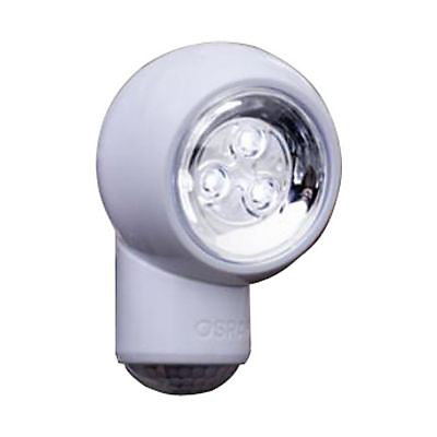 Spylux à LED blanc avec détecteur de présence intégré.