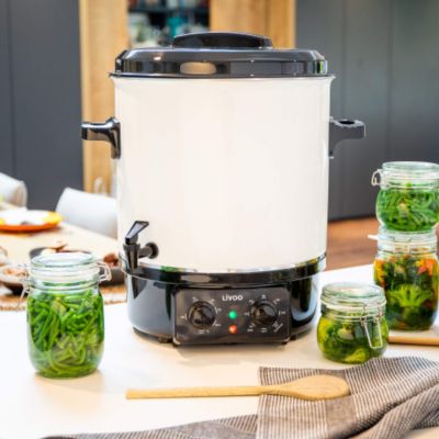 Sterilisateur Bocaux Stérilisateur à Bocaux Navaris 27L Électrique - Machine Vin Chaud, Distributeur Boissons Inox Bleu Stérilisateur Bocaux électrique