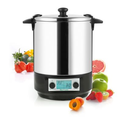 Stérilisateur de bocaux électrique cuve inox avec écran lcd et minuteur 12l 1650w Nature&saveurs NSST12INA