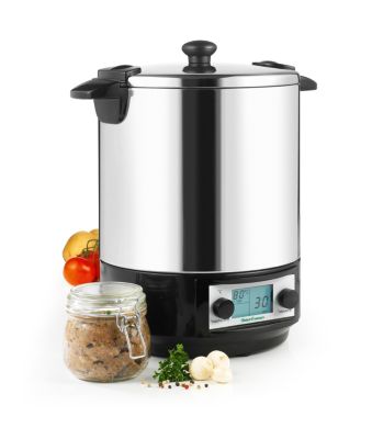 Stérilisateur de bocaux électrique cuve inox avec écran lcd et minuteur 12l 1650w Nature&saveurs NSST12INA