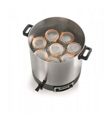 Stérilisateur de bocaux électrique cuve inox avec écran lcd robinet et minuteur 31l 2000w Nature&saveurs NS-ST31INA