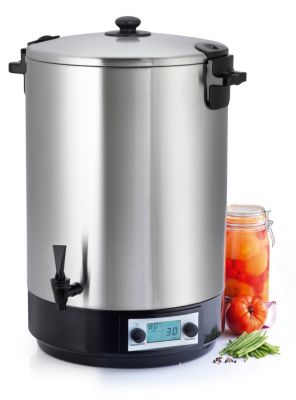 Stérilisateur de bocaux électrique cuve inox avec robinet et minuteur 45l 2500w Nature&saveurs NS ST45INA