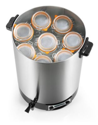 Stérilisateur de bocaux électrique cuve inox avec robinet et minuteur 45l 2500w Nature&saveurs NS ST45INA