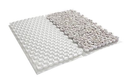 Stabilisateur de gravier carrossable blanc Blooma L.120 x l.80 cm