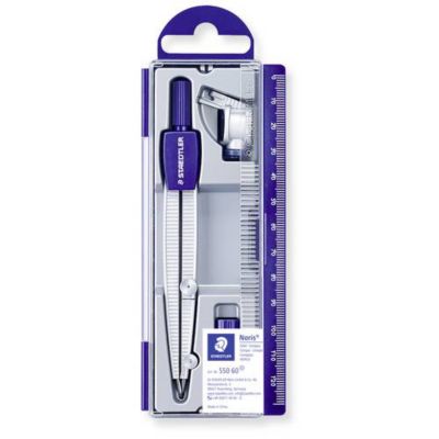 Staedtler Noris Compas 550 60 insert de plomb, format scolaire compact.