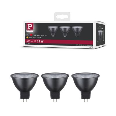 Standard 12 V Réflecteur LED GU5,3 Kit de 3 3x450lm 3x6W 2700K Noir