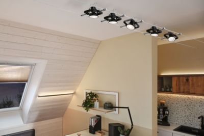 Standard 12 V Réflecteur LED GU5,3 Kit de 3 3x450lm 3x6W 2700K Noir