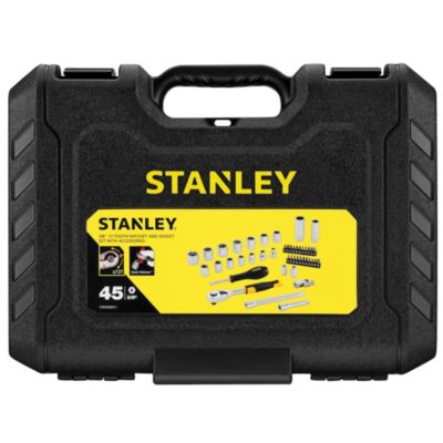 STANLEY Coffret de douilles 3/8" - Jeu de 45 pièces