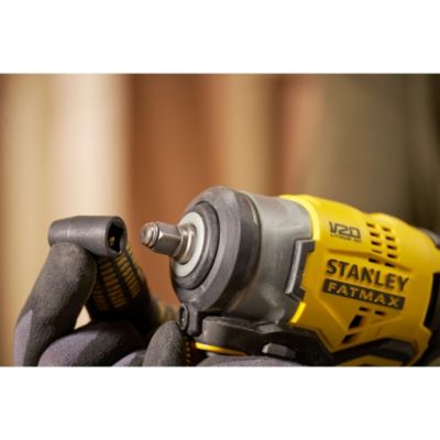 STANLEY FATMAX V20 Boulonneuse à chocs 3/8"" 224 Nm BRUSHLESS - Lithium 18V - Sans batterie - SFMCF910B-XJ