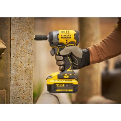 STANLEY FATMAX V20 Boulonneuse à chocs 3/8"" 224 Nm BRUSHLESS - Lithium 18V - Sans batterie - SFMCF910B-XJ