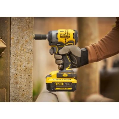 STANLEY FATMAX V20 Boulonneuse à chocs 3/8"" 224 Nm BRUSHLESS - Lithium 18V - Sans batterie - SFMCF910B-XJ