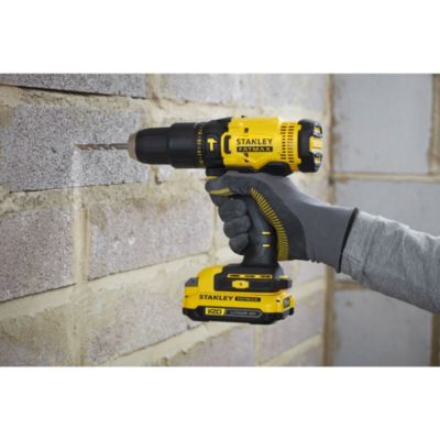 STANLEY FATMAX V20 Kit 2 Outils - Perceuse visseuse à percussion + Visseuse à impact - 2 batterie 2Ah
