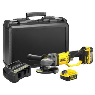 STANLEY FATMAX V20 Meuleuse d'Angle 125mm - Lithium 18V - 2 Batteries 4Ah - SFMCG400M2K-QW