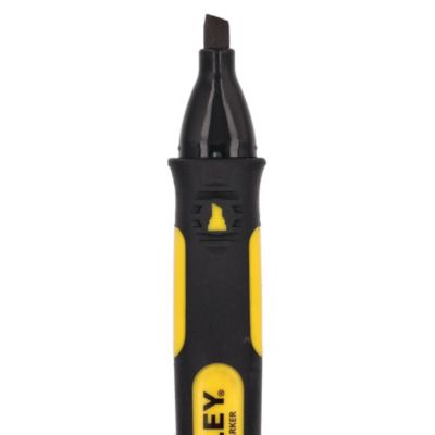 STANLEY Marqueur noir pointe large biseautée, 2 pièces