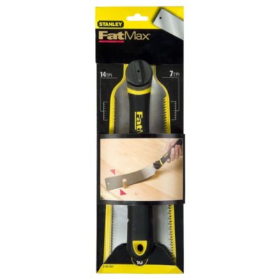 STANLEY Scie Japonaise - 500 mm - Délicats 14 Dents/25 mm - Lourds 7 Dents/25 mm - FATMAX - 0-20-501
