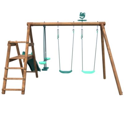 Station de jeu Soulet Figue en bois 3,12 x 2,83 x H. 1,95 m