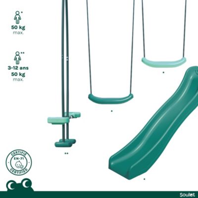 Station de jeu Soulet Figue en bois 3,12 x 2,83 x H. 1,95 m
