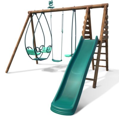 Station de jeu Soulet Nigel en bois 3,24 x 3,54 x H. 2,22 m