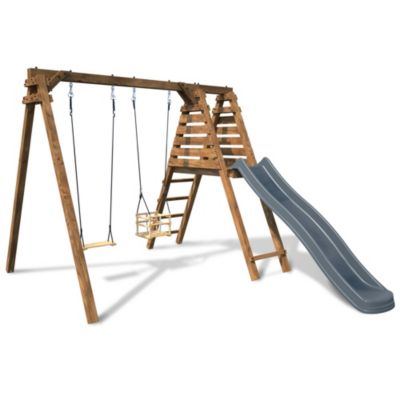 Station de jeu Soulet Prune en bois 2,61 x 3,51 x H. 2,24 m