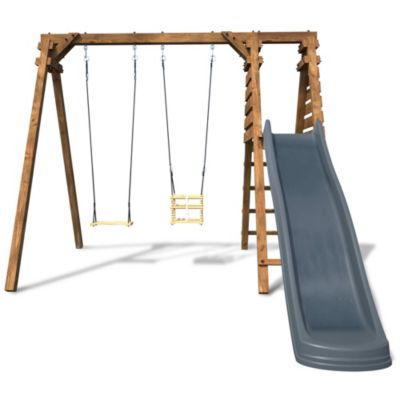Station de jeu Soulet Prune en bois 2,61 x 3,51 x H. 2,24 m