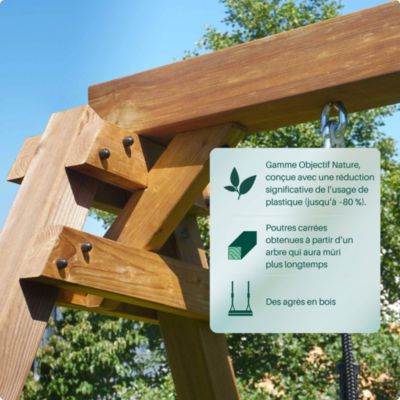 Station de jeu Soulet Prune en bois 2,61 x 3,51 x H. 2,24 m