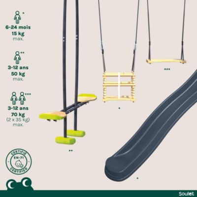 Station de jeu Soulet Trèfle en bois