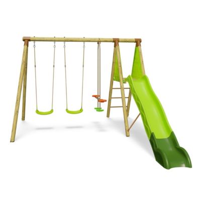 Station de jeux bois 2,30 m Topwood AZUKI - 6 enfants