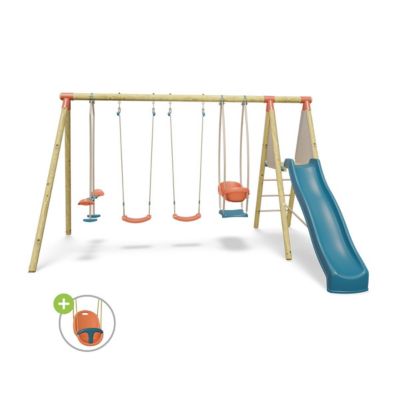 Station de jeux bois 2,30 m Topwood XOLTI 2 - 8 enfants