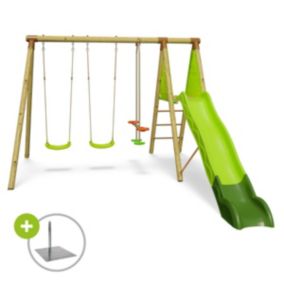 Station de jeux bois 2,30 m Topwood YAKI - 6 enfants