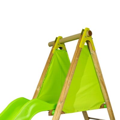 Station de jeux bois poutre métal 2,30 m Techwood ARROBA - 4 enfants