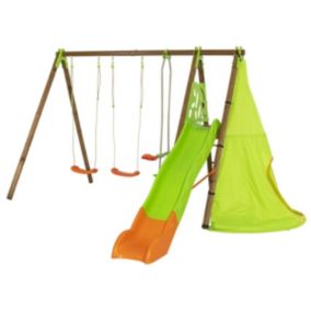 Station de jeux bois poutre métal 2,30 m Techwood Premium NAVAJO