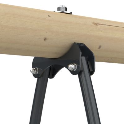 Station de jeux en bois Ceyreste Barbouzet TP Toys 2 balançoires + 1 vis-à-vis + toboggan L.342 x l.342 x H.224 cm