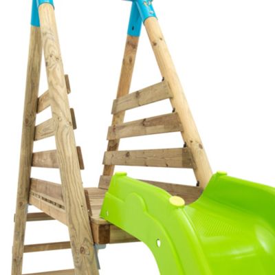 Station de jeux en bois Ceyreste TP Toys 2 balançoires + vis-à-vis + toboggan + kit d'ancrage L.339 x l.436 x H.243 cm