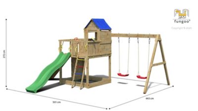 Station de jeux Fungoo Treehouse en bois FSC