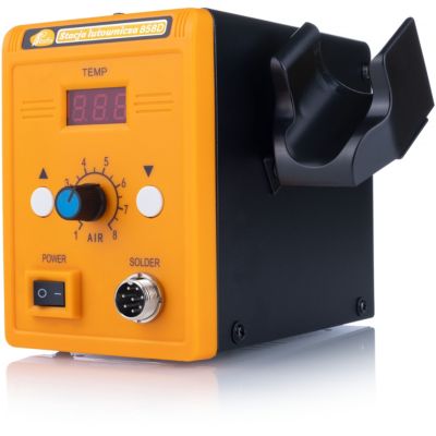Station de Soudage à Air Chaud 858D - 700W, Temp. 100-500C, 3 Buses, Écran LED, Pour Électronique et Plastique