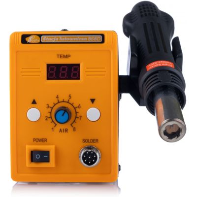 Station de Soudage à Air Chaud 858D - 700W, Temp. 100-500C, 3 Buses, Écran LED, Pour Électronique et Plastique