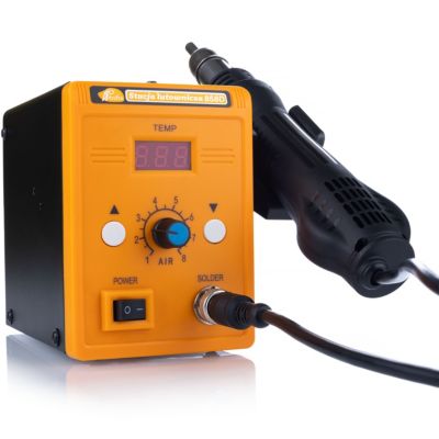 Station de Soudage à Air Chaud 858D - 700W, Temp. 100-500C, 3 Buses, Écran LED, Pour Électronique et Plastique