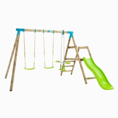 Station giroflée tp toys 2 balancoires / vis-a-vis / toboggan / kit d'ancrage h.209 cm