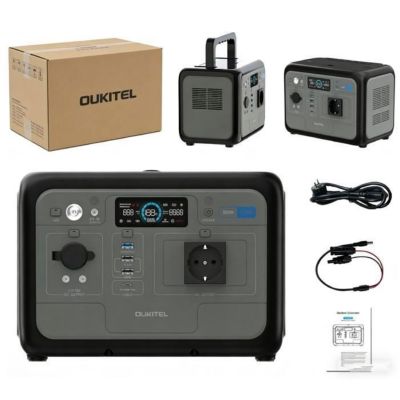 Station électrique portable 800 W 512 Wh LiFePO4 avec UPS, recharge rapide et solaire MPPT
