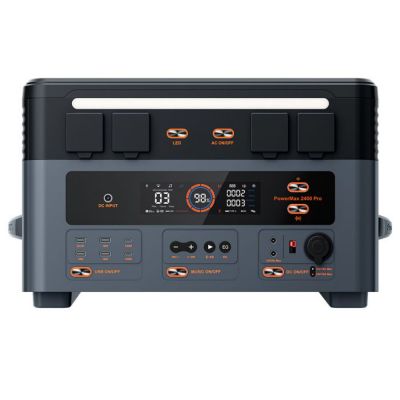 Station électrique portable PowerMax 2400 SE 2400 W 2016 Wh LiFePO4 avec UPS, solaire MPPT et application