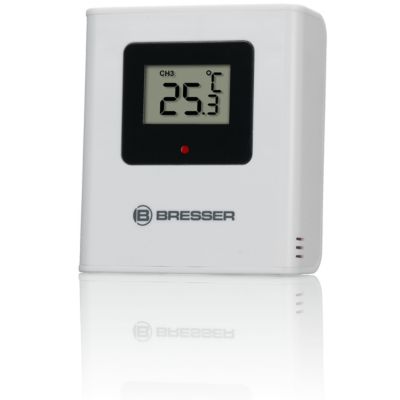 Station météo Bresser avec capteur extérieur, température intérieure & extérieure, tendance météo, alerte gel, horloge radio, gran