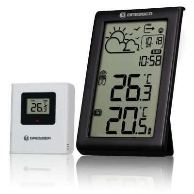 Station météo Bresser radio DCF capteur extérieur température intérieure extérieure prévisions givre écran