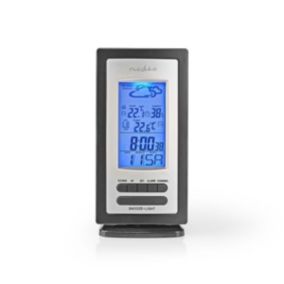 Station météo Noir Alarme Hygromètre Capteur extérieur Intérieur NEDIS