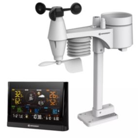 Station météo WiFi Comfort avec capteur professionnel 7-en-1 et écran couleur moderne BRESSER